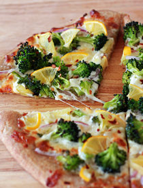 Broccoli and Meyer Lemon Pizza | kitchentreaty.com