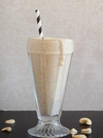 Vegan Vanilla Cashew Shake - More than 10 grams of plant-based protein (no powders!), and tastes just like a vanilla milkshake!