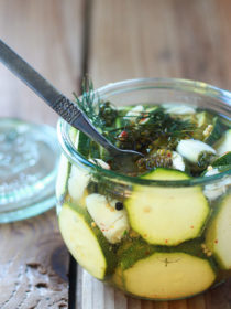 Spicy Zucchini Refrigerator Pickles